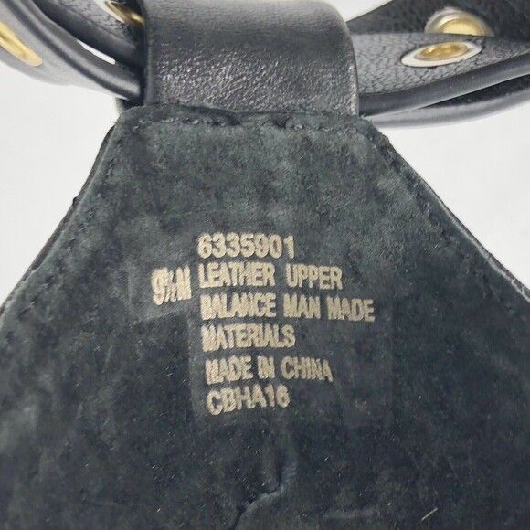 ISOLA Damar Black Sandal 3.5" Heels Grommets Womens Size 9.5 - Picture 8 of 11